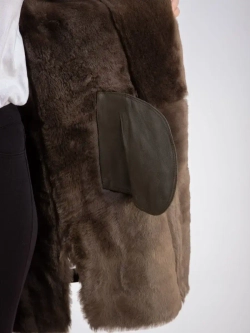 Дубленка зима натуральная длинная Турция