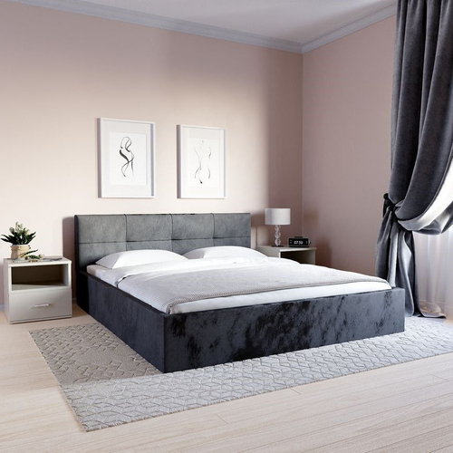 Мягкая двуспальная кровать с подъемным механизмом Оптима Лайт, 160х200