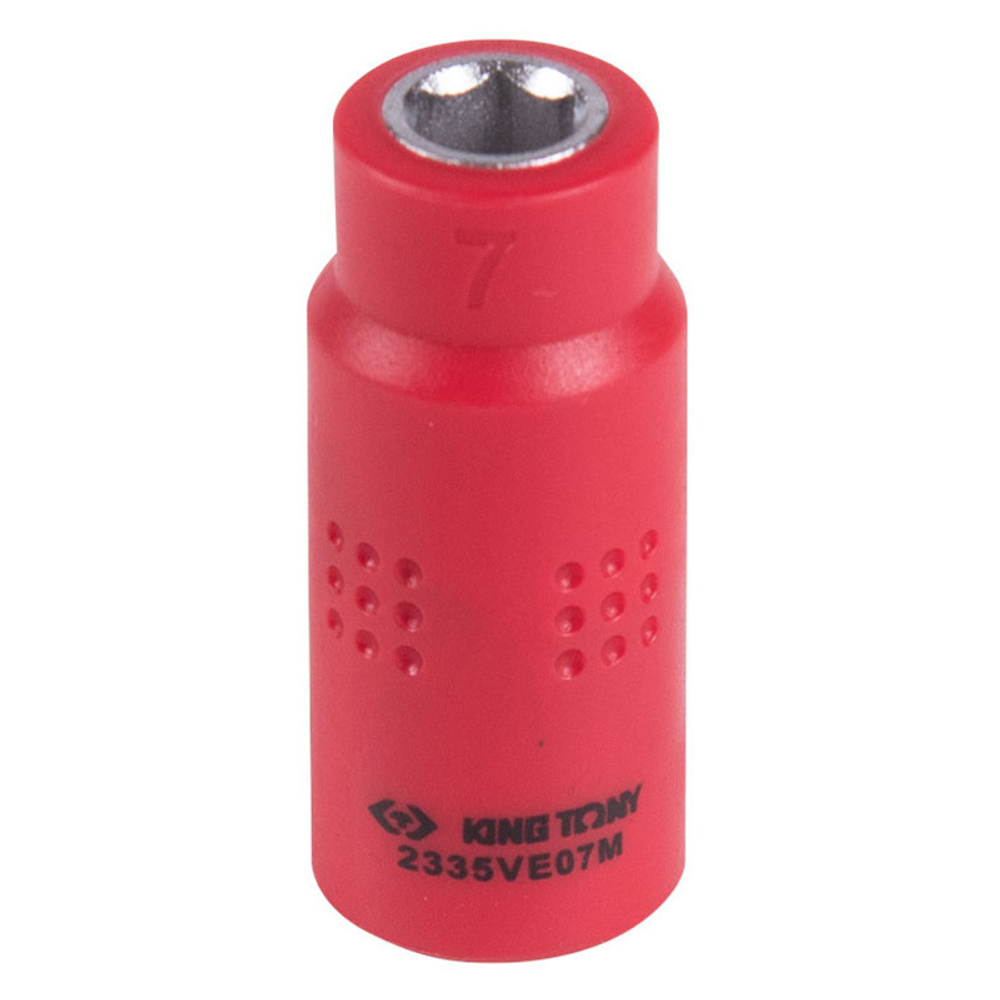 KING TONY (2335VE07M) Головка торцевая диэлектрическая шестигранная 1/4", 7 мм