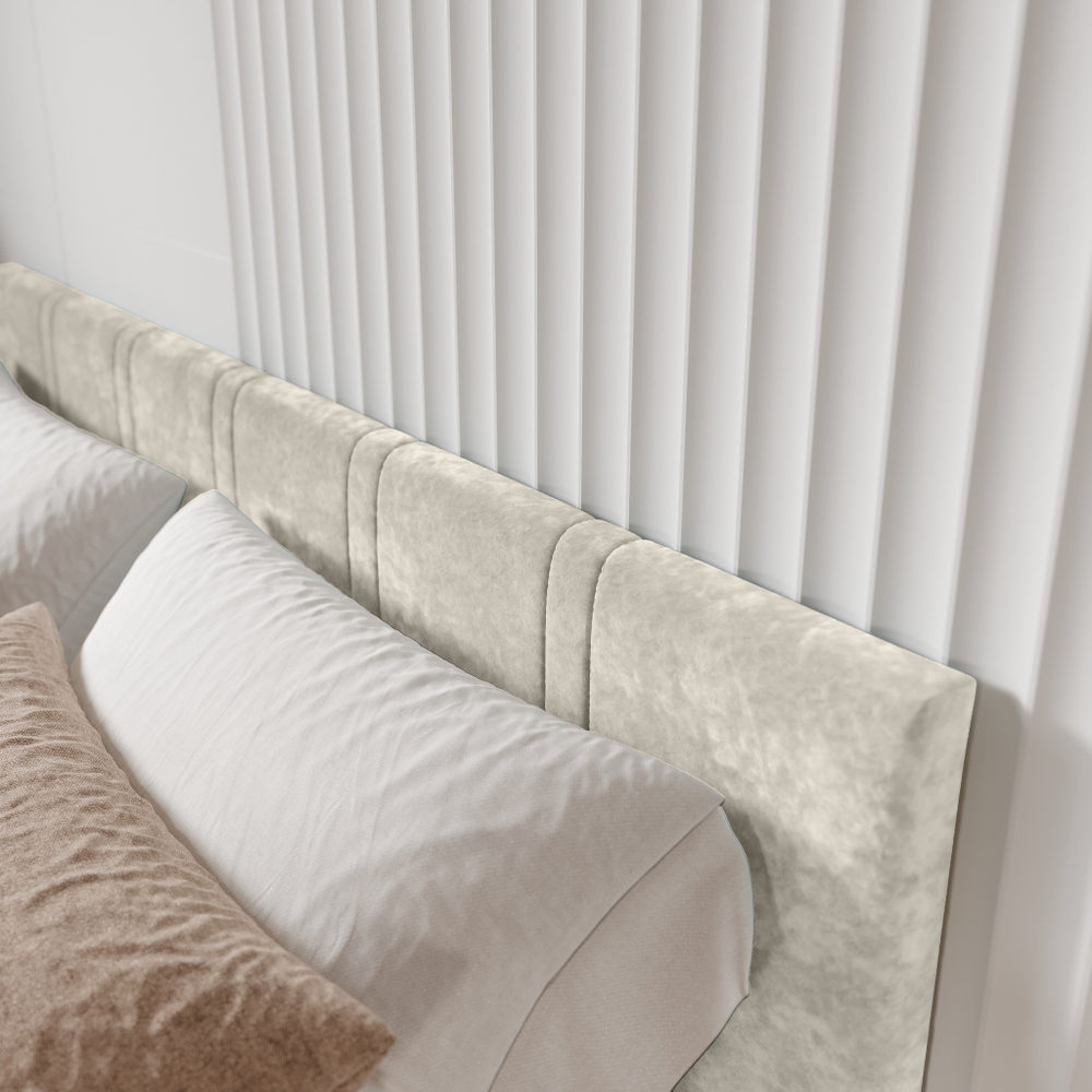 Кровать двуспальная 160 Ника КР-18 миндаль