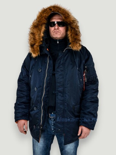 Куртка Аляска Alpha Slim Fit N-3B (т. синяя - r.blue/orange)