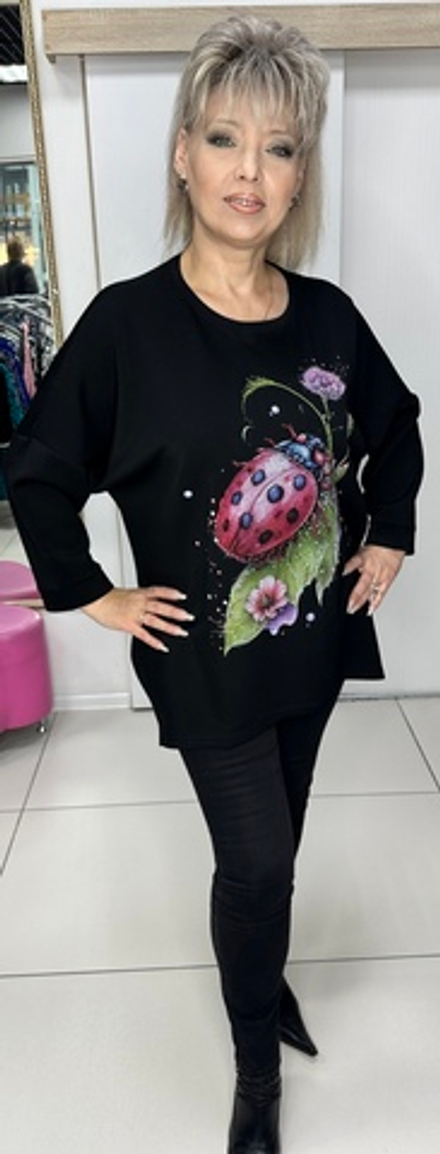 Туника на большие размеры с красивым изображением