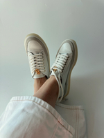 Кеды KLARA в белой коже