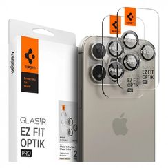 Защитное стекло Spigen Glass.tR EZ Fit Optik Pro для iPhone 15 Pro / 15 Pro Max (AGL07163) темно-серый 2 шт.
