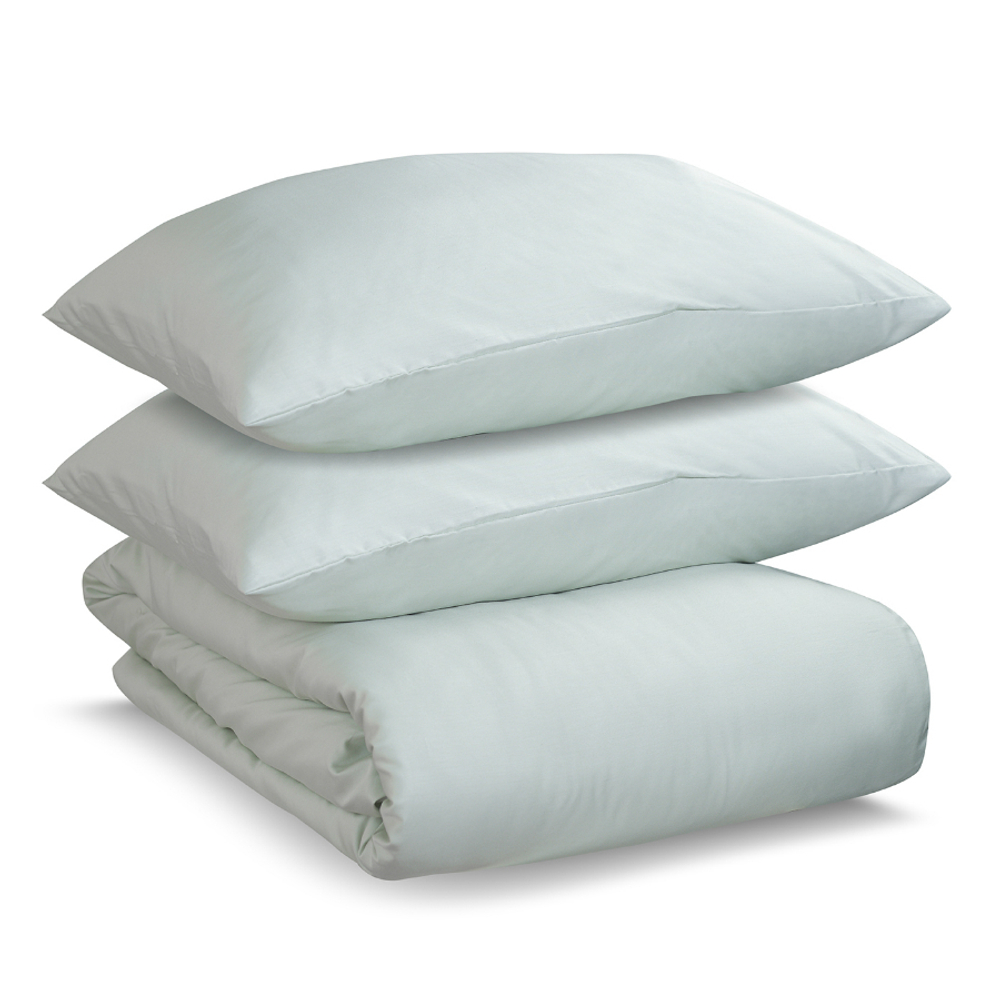 Комплект постельного белья из сатина мятного цвета из коллекции wild, 200х220 см