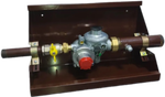 Шкафной газораспределительный пункт ГРПШ ОХТА-RF-10-1-ЛП (коричневый)