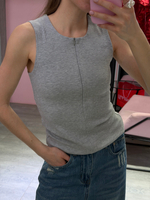 Топ на замке серый