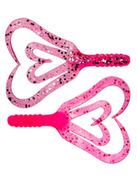 Твистер несъедобный Helios Credo Four tail 3,35"/8,5 см Red & White 100шт. (HS-20-003-N)