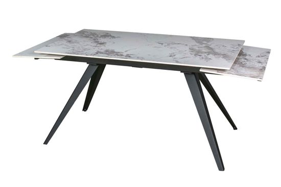 Стол "АСТИ" 140-220, керамика Patagonia глянцевый , опоры черный муар