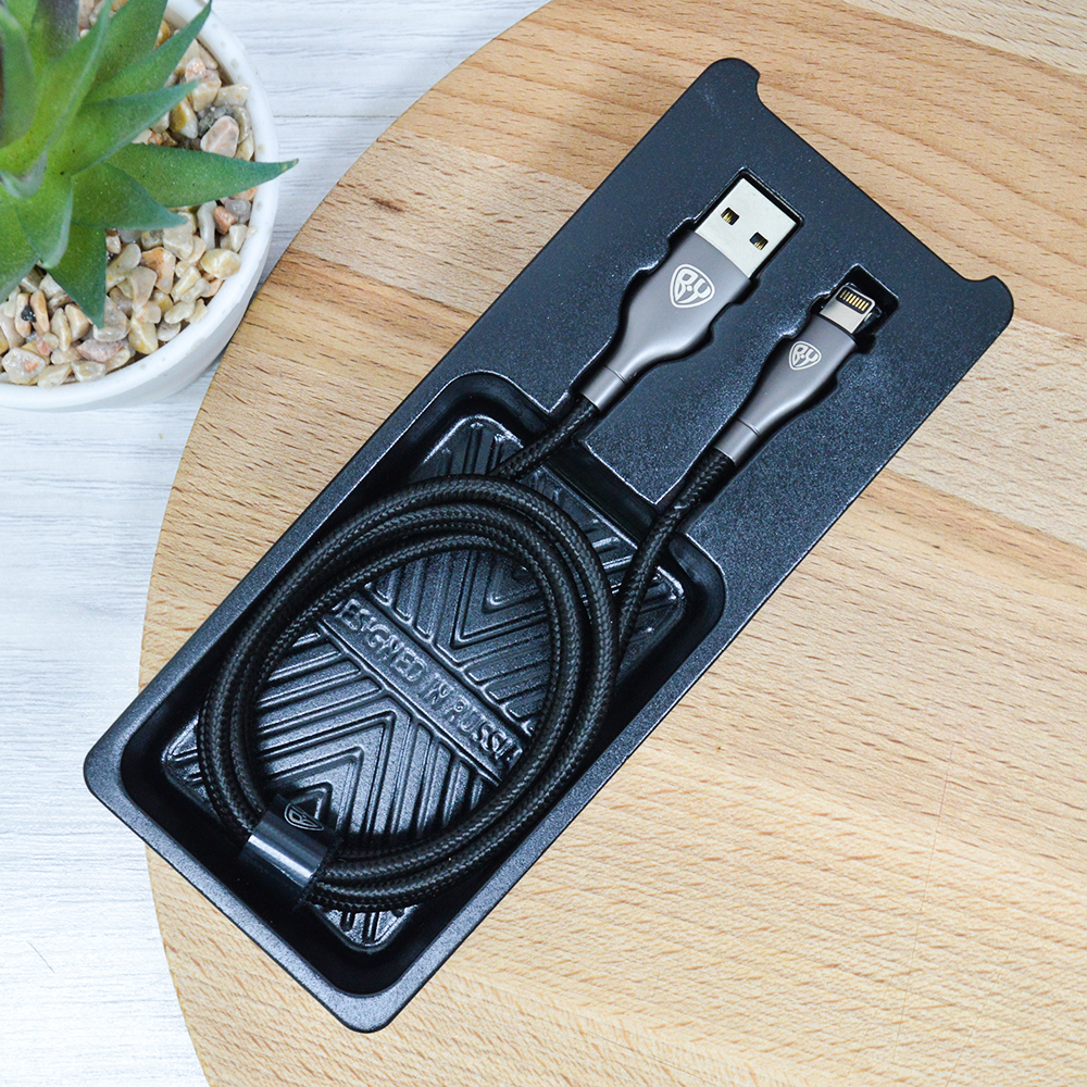 Кабель для мобильных устройств BY Керамика iP 1м 2,4А быстрая зарядка