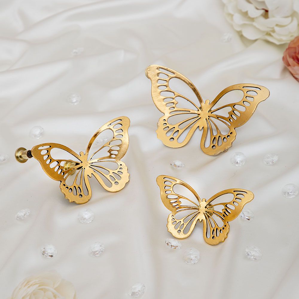 Ручка мебельная Бабочки 130 Амбер