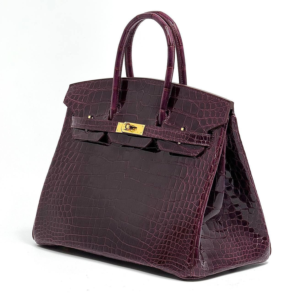 Сумка Hermes из кожи крокодила 35 см
