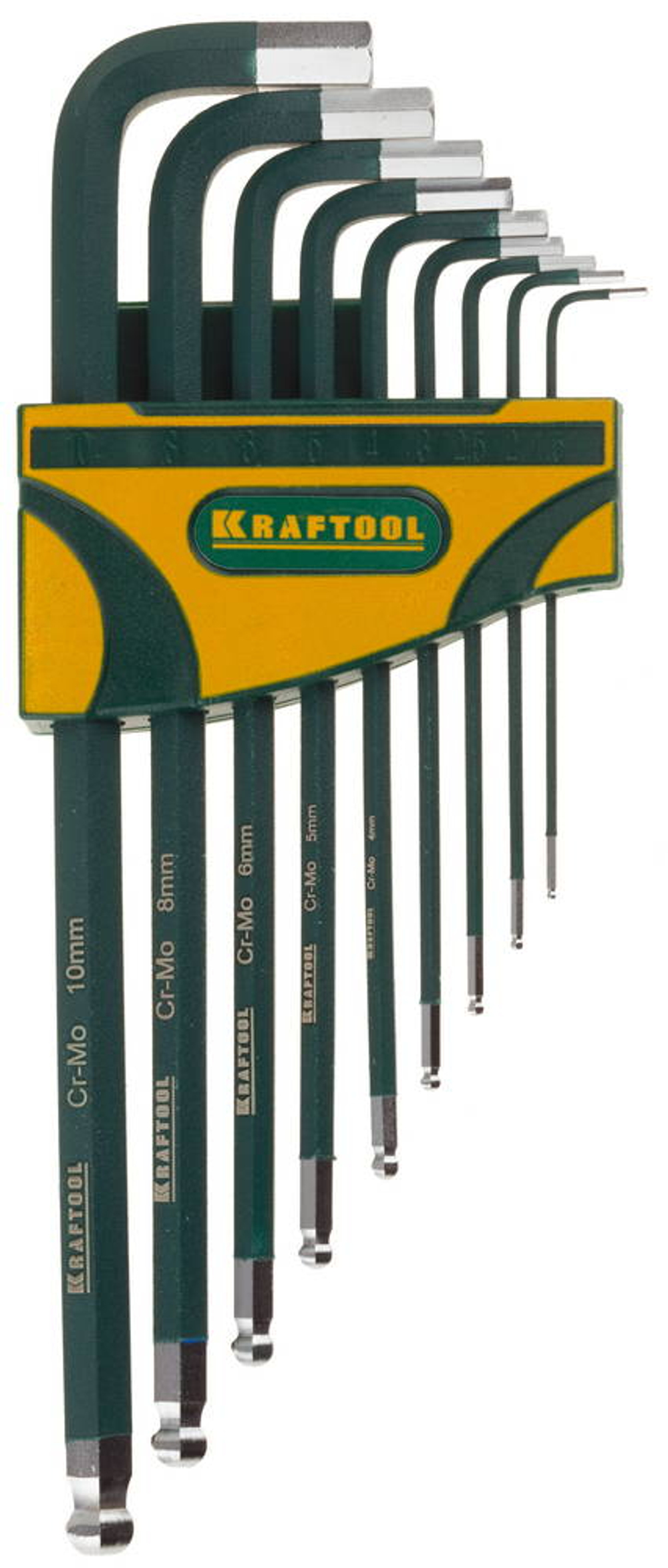 KRAFTOOL HEX-ball, 9 шт, набор длинных шестигранных ключей (27445-H9)