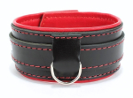 Черный ошейник с красным подкладом (Цвет: черный с красным)