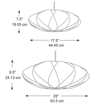 replica SAUCER CRISS CROSS PENDANT By George Nelson ( 44 cm )