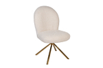 Стул Garda Decor обеденный поворотный букле белый 66*51*91 см