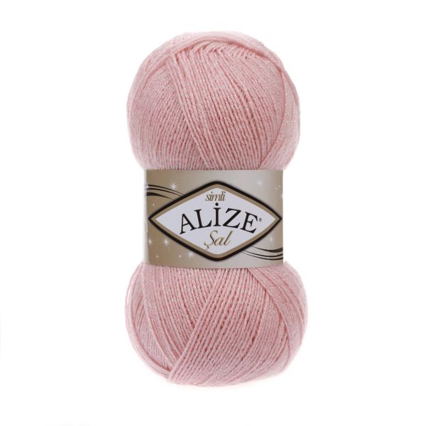 Пряжа Alize (Ализе) Sal Simli / уп.5 мот. по 100 г, 460м, 161 пудра A