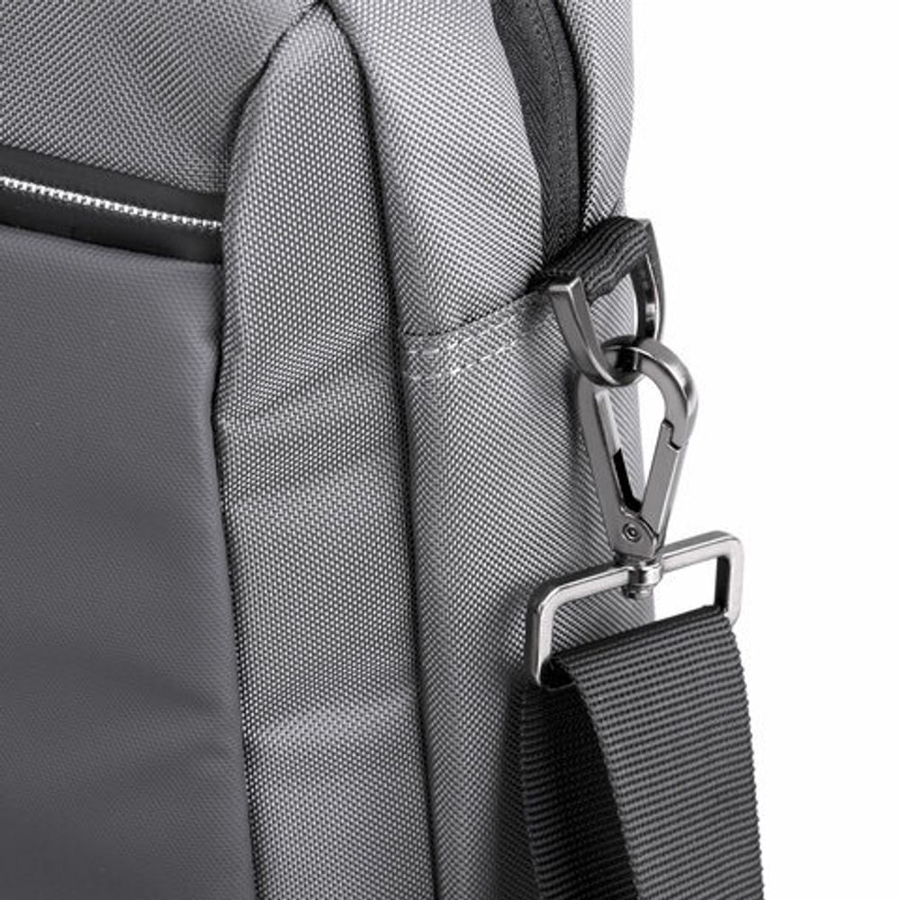 Сумка портфель BRAUBERG Expert с отделением для ноутбука 15,6", 2 отделения, серая, 30х40х12 см, 270825