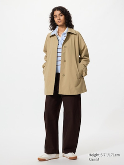 UNIQLO Короткий тренч, бежевый