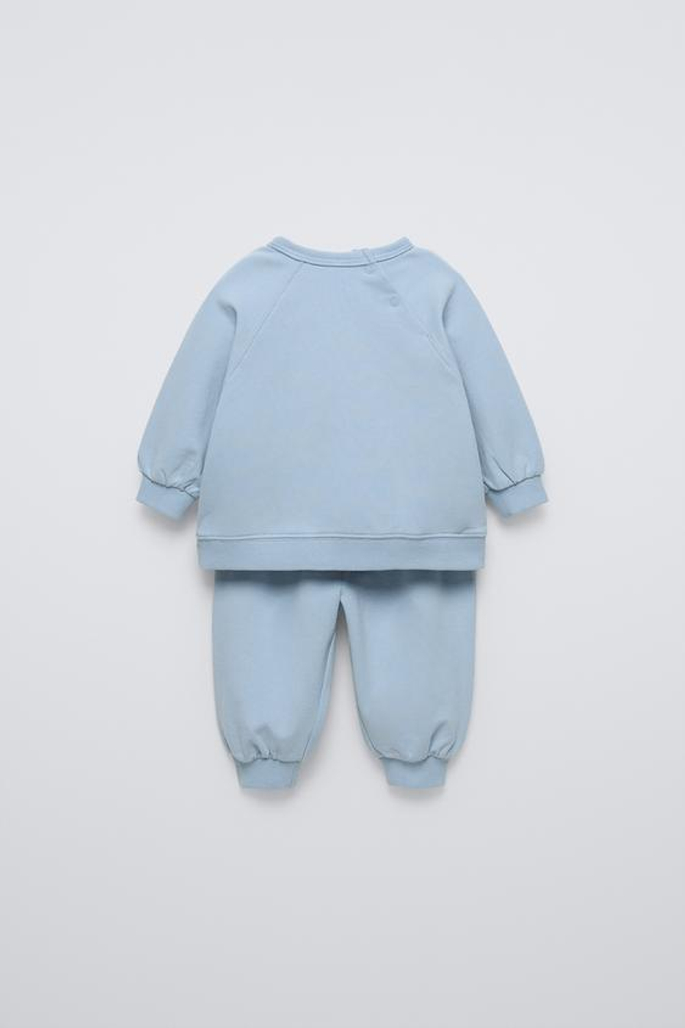 ZARA КОМПЛЕКТ ИЗ ТОЛСТОВКИ И БРЮК-ДЖОГГЕРОВ, ГОЛУБОЙ