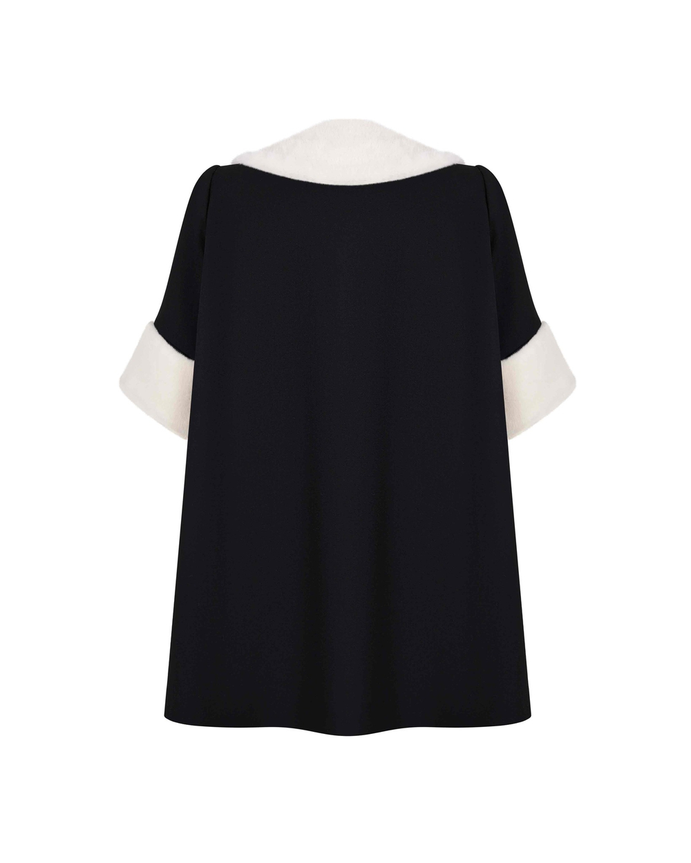 Платье-пиджак с меховой отделкой