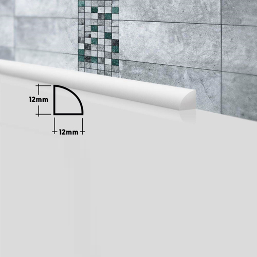 Бордюр акриловый ПШ12 "BNV" 12*12мм Белый 0,9м на ванну