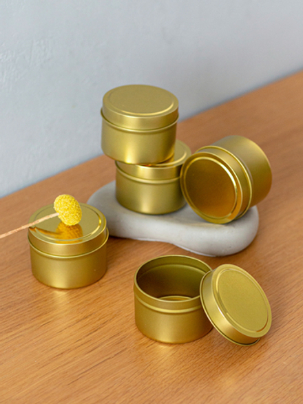 Баночки металлические золотые 120 мл.