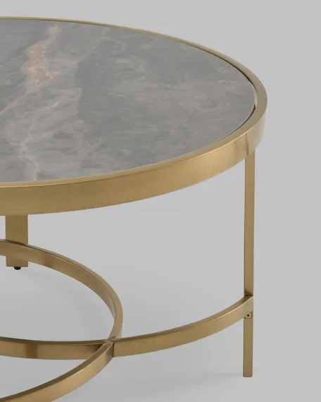 Журнальный столик Адриана 80*80 см серая керамика