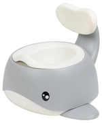 Горшок детский со спинкой и крышкой Farfello A6 серый