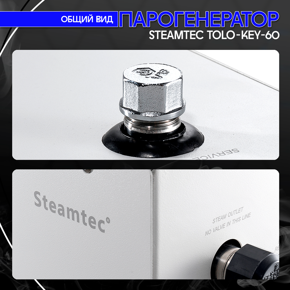 Steamtec TOLO KEY 60 - 6 кВт (ВЛАГОСТОЙКИЙ модуль управления), парогенератор для хамама и турецкой бани