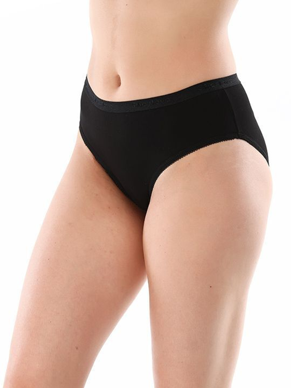 Слипы средней посадки со спорт-резинкой (Размер: L) (Цвет: черный)