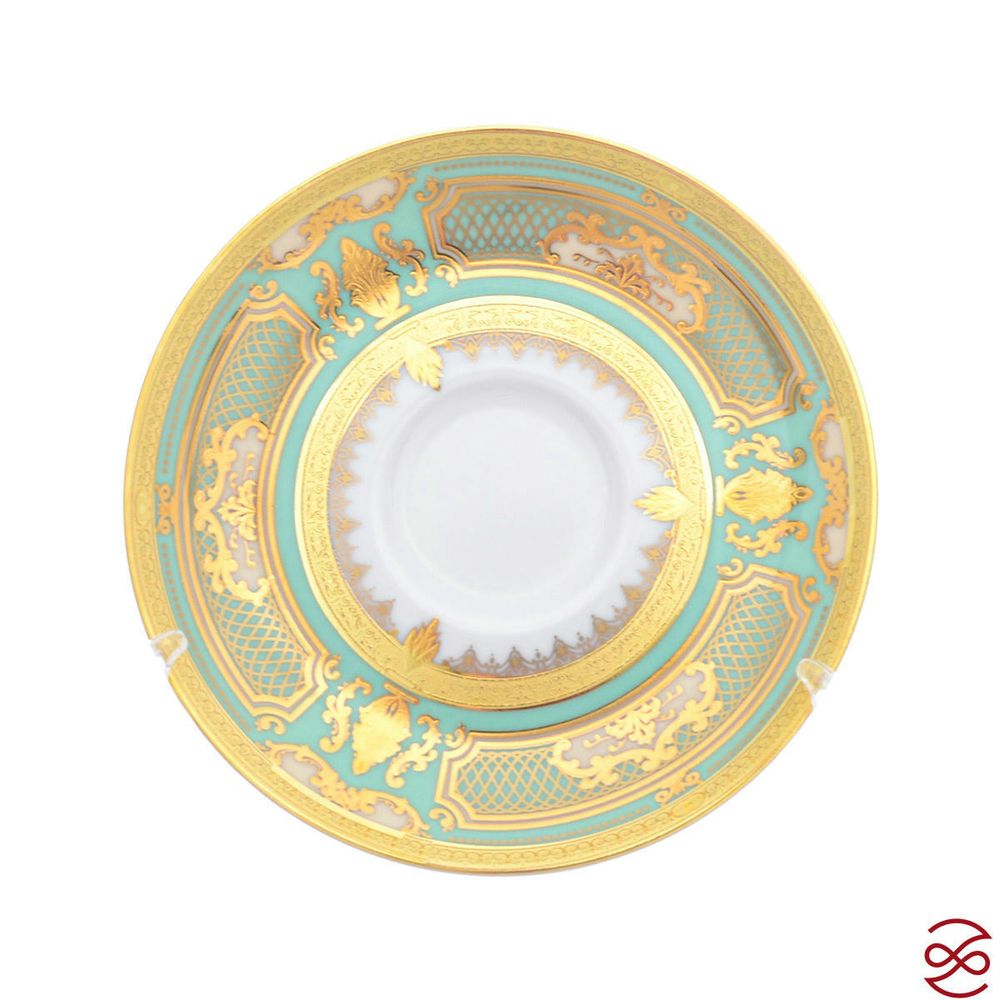 Кофейный сервиз Falkenporzellan Donna Seladon gold