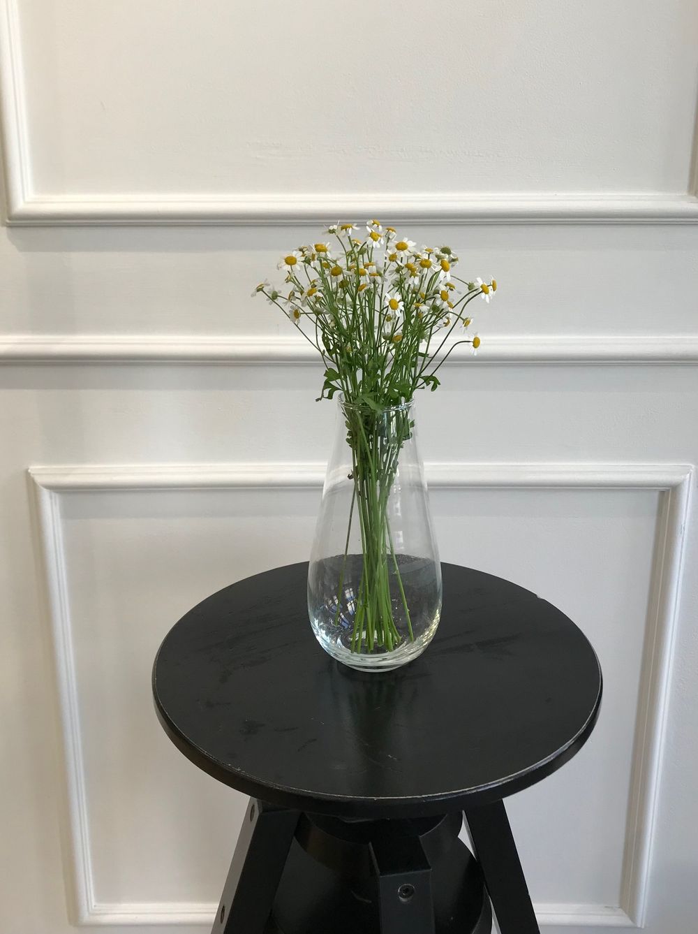 Стеклянная прозрачная ваза 18 см