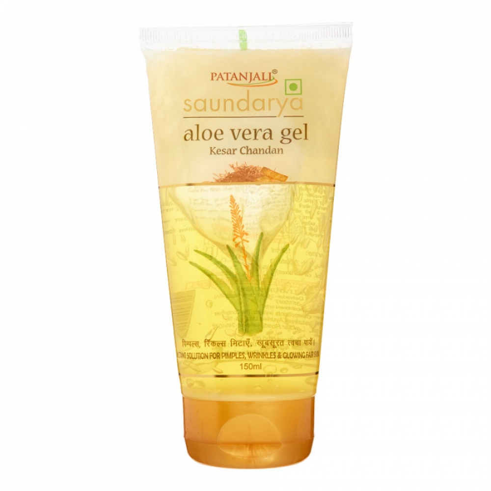 PATANJALI Aloe Vera Gel Kesar Chandan Увлажняющий гель для тела Алоэ Вера Кесар Чандан 150мл
