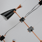 Pendant design lamp  Duke by Delightfull (6 lampshades,  Black)