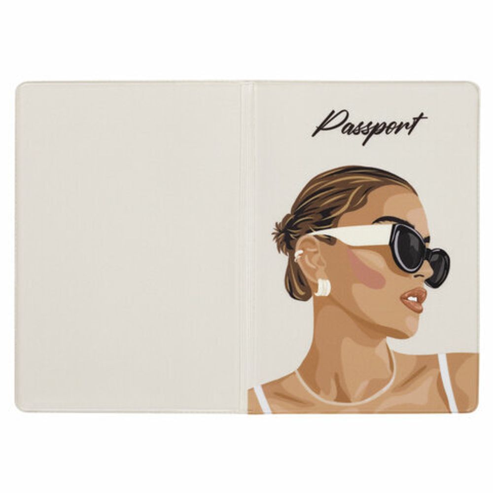 Обложка для паспорта "Cool Mix", два кармана, 10 дизайнов ассорти, цветной принт, ПВХ, STAFF, 238340