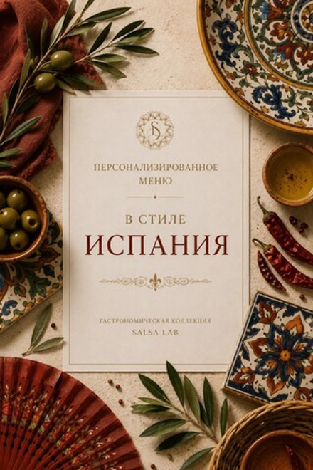 Персонализированное меню "В стиле Испания"
