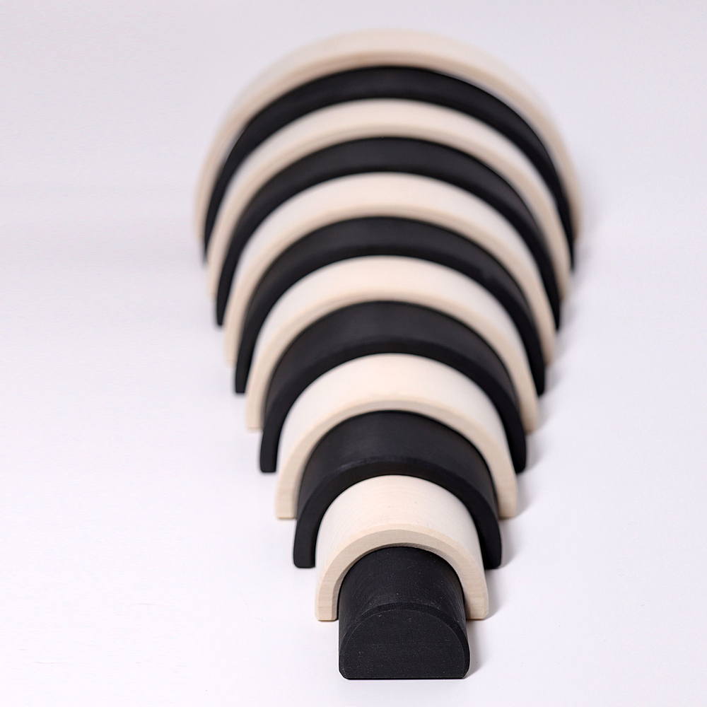 Большая деревянная радуга "Монохром", 12 деталей