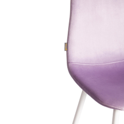 Стул BREEZE (mod. JSC-58) Велюр/металл , 44 х 53 х 86 см, Lavender (лавандовый) HLR26 / белый (Комплект из 4 шт.)