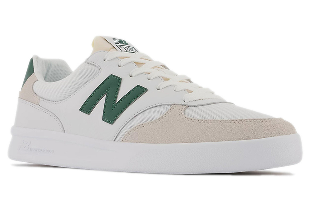 New Balance NB 300 v3 comfortable and versatile non-slip wear-resistant low-top sneakers for men and women with the same style of white and green