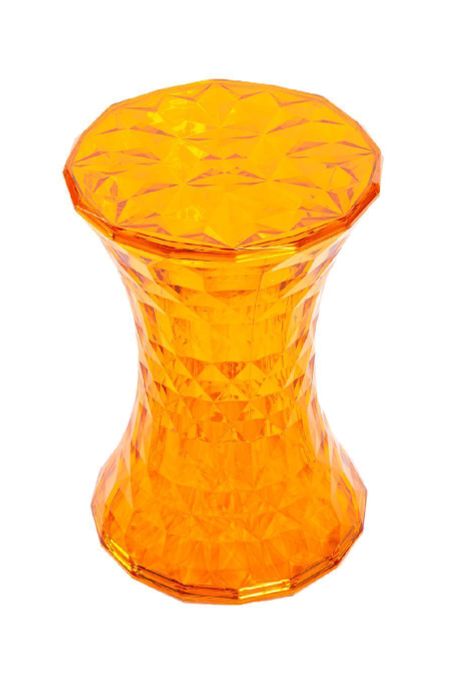 Стул-пуф Stone прозрачный оранжевый Bradex Home FR 0056