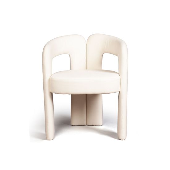 Полукресло Angie, ткань, велюр молочный