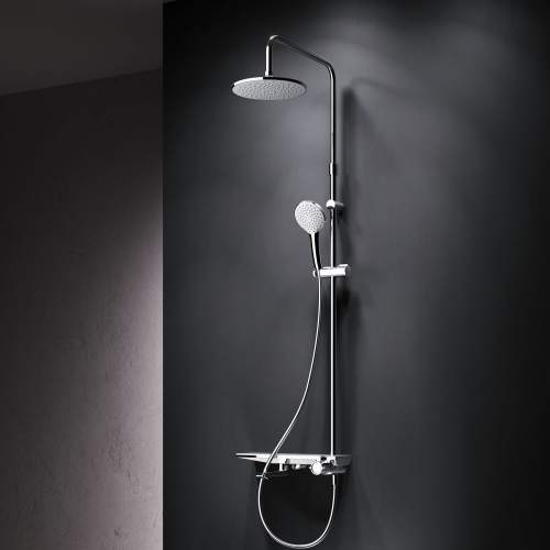 Душевая система со смесителем-полкой для ванны и душа AM.PM Gem F0790700