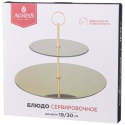 БЛЮДО СЕРВИРОВОЧНОЕ 2-Х ЯРУСНОЕ "GOLDEN MIRROR" 19/30 СМ