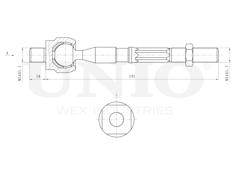 Тяга рулевая UNIO SSP-30091