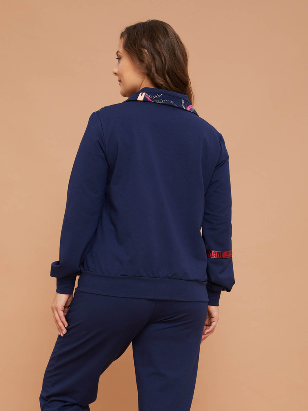 Толстовка К-384/синий-цепи