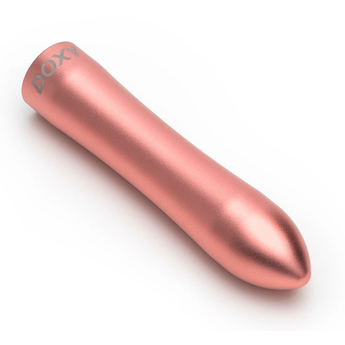 Розовая металлическая вибропуля 12см Doxy Bullet Rose Gold DXBLTRG25