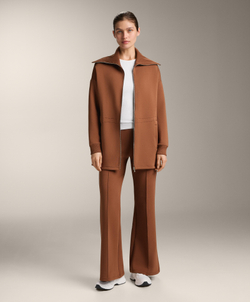 OYSHO Расклешенные брюки из хлопка, горчичный