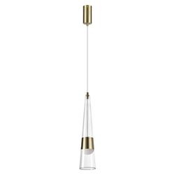 5043/12L L-VISION ODL24 000 глянц.золото/прозрачный/металл/стекло Подвес LED 12W 3000K 1334Лм LUMP