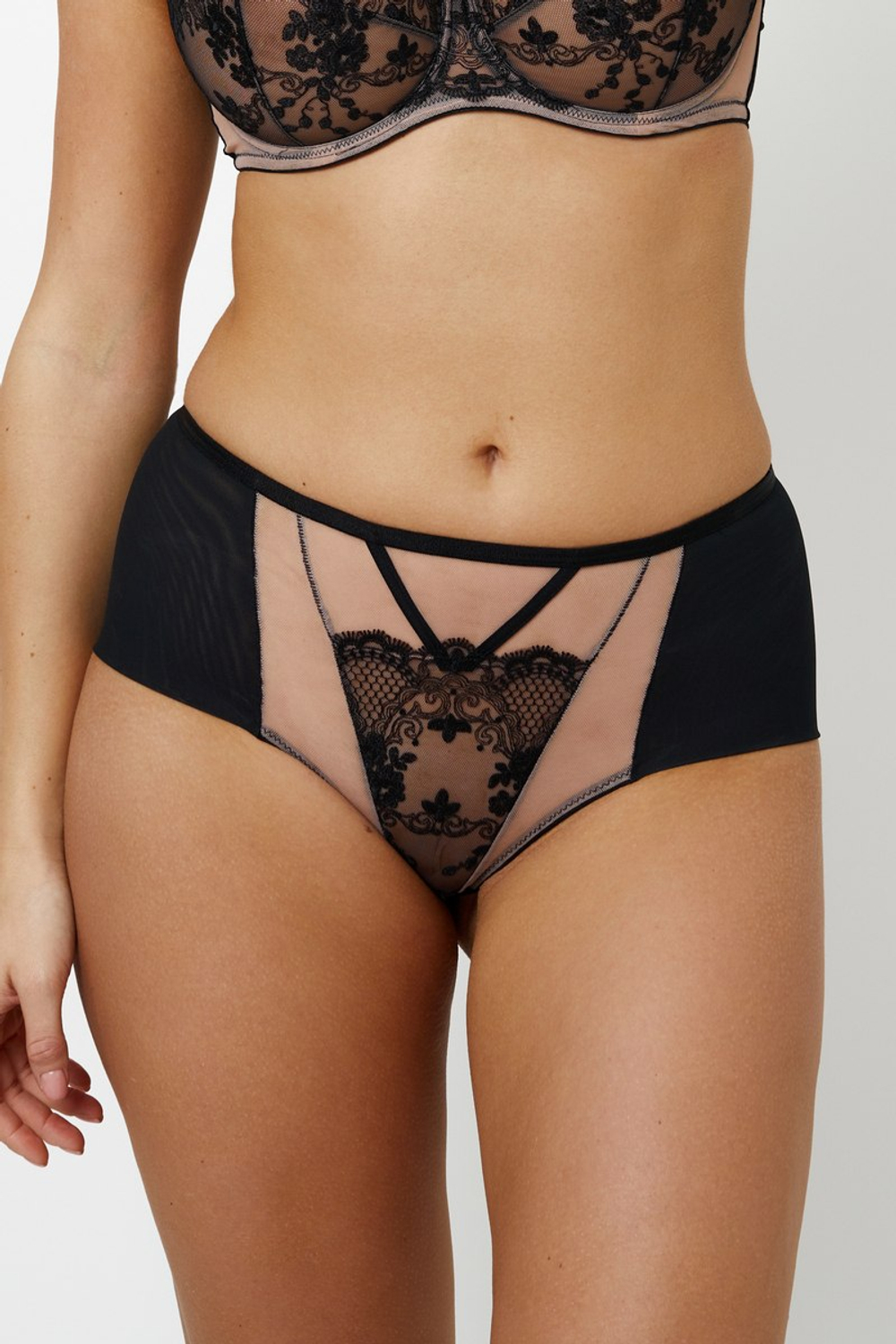 VENETIA BLACK Трусы высокие